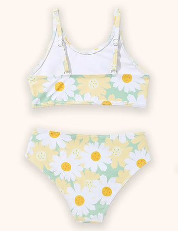 Chrysanthemum Printed Swimsuit